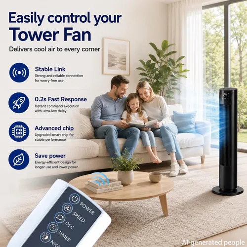 Vista 2 de ZWP Control remoto de repuesto compatible con ventilador de torre oscilante Lasko 2033666D 2033666C T42050 T36205 T42552 T42951 T42952 T42954 T42964