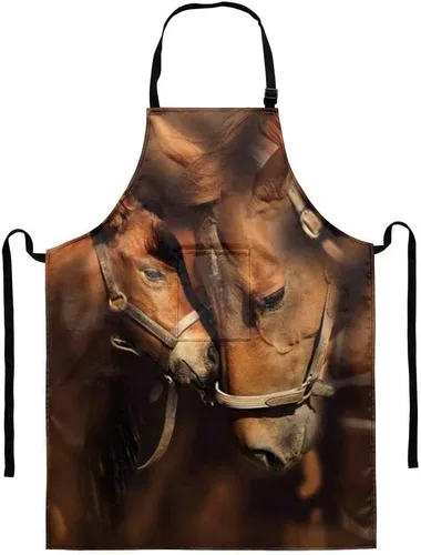 Vista 11 de Dellukee Delantal ajustable de cocina con bolsillo para mujeres y hombres, delantales impermeables