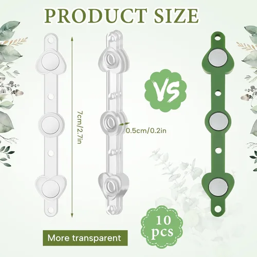 Vista 2 de Waydress 10 pares de imanes florales para boutonniere pequeños, pines de ramillete fijos, imanes para gemelos, broches, flor adhesiva para boda