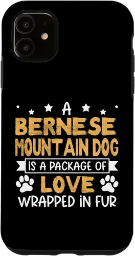 Vista 5 de iPhone 14 Un paquete de amor envuelto en piel - Estuche para perro de montaña bernés