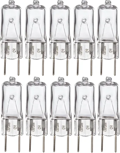 Vista 9 de Simba Lighting Bombilla halógena G8 T4 20W JCD Bi-Pin (paquete de 10) más corta de 1-3/8" (1.38") de longitud para luces de disco debajo