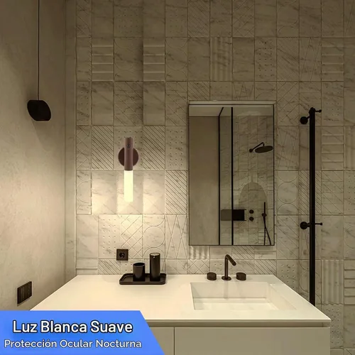 Vista 6 de LANDGOO Apliques magnéticos LED de pared, con sensor de movimiento automático, lámpara inalámbrica para montaje en pared, recargable, funciona