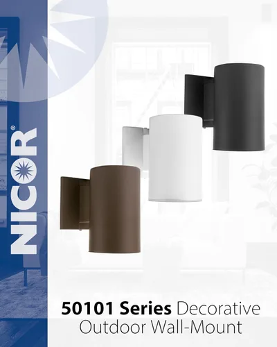 Vista 9 de NICOR Iluminación de 7 pulgadas - Lámpara decorativa de pared blanca (50101WH)