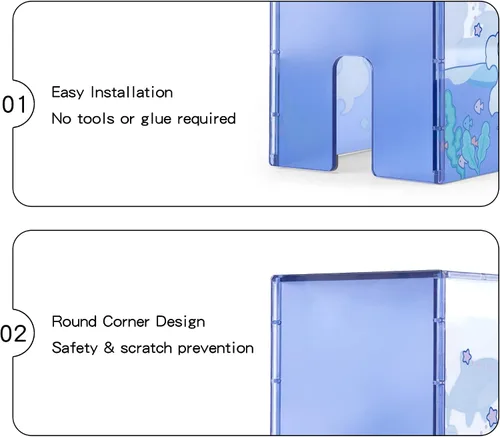 Vista 3 de GeekShare Cute Shark - Cubierta de acrílico transparente para muelle SwitchOLED, funda impermeable para montaje compatible con Nintendo