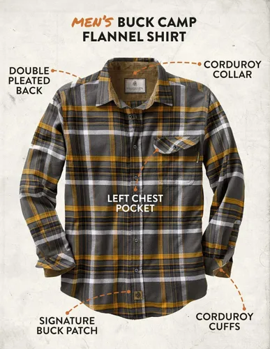 Vista 8 de Legendary Whitetails Camisa de franela para hombre Buck Camp