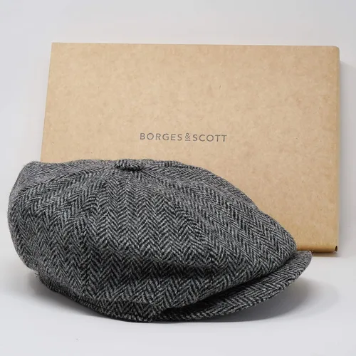 Vista 9 de Borges & Scott Gorra Lomond Newsboy - 100% lana tejida a mano - Harris Tweed - Resistente al agua