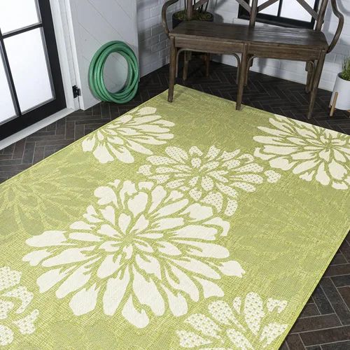 Vista 11 de Eyely BMS110I-28 Santa Monica Zinnia - Alfombra moderna con textura floral para interiores y exteriores, estilo costero, glamour, dormitorio, patio