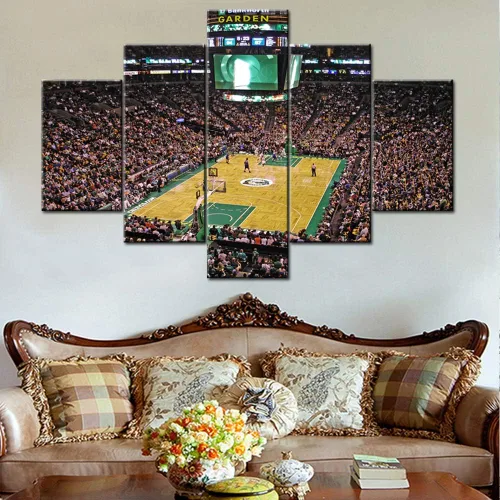 Vista 39 de Decoración de sala deportiva Memphis Grizzlies Imágenes para sala de estar, el foro FedEx en Memphis, pinturas de Tennessee, 5 piezas, lienzo, arte
