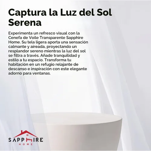 Vista 5 de Sapphire Home Cortinas de cenefa para ventana, cenefas transparentes extralargas para ventanas, cortinas de gasa para sala de estar, cocina y Dorado