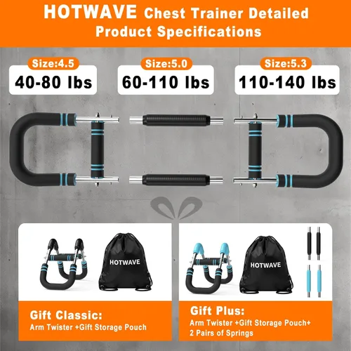 Vista 6 de Twister Arm Trainer,Chest Workout Equipment,Portable Home Equipment Adjustable Chest Trainer for Upper Body.Forearm,Triceps & Chest