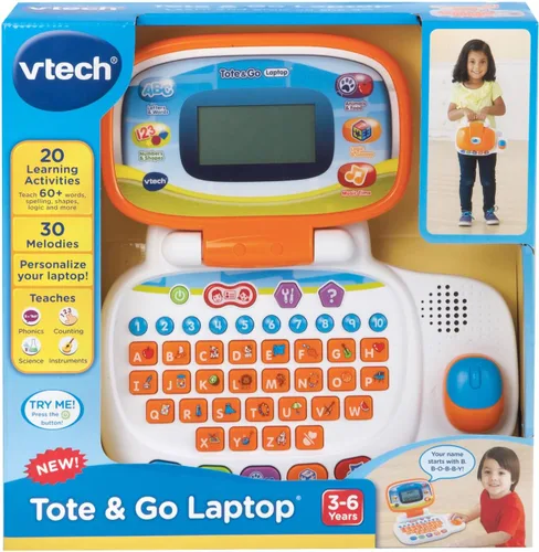 Vista 6 de VTech bolsa and Go Laptop, Anaranjado