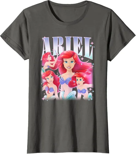Vista 7 de Disney Camiseta de la princesa Ariel de la Sirenita Multi Pose, Negro