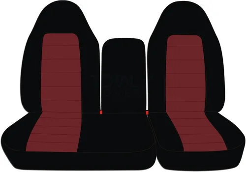 Vista 23 de Funda para asientos y apoya brazos de camiones, asiento delantero dividido 60/40 con apertura en el medio, para camión 1997-2000 Ford F-150, de 21