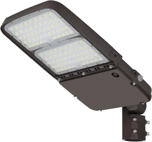 Vista 10 de Luz LED de estacionamiento de 150 W con fotocélula del anochecer al amanecer, luz LED regulable para caja de zapatos al aire libre con soporte