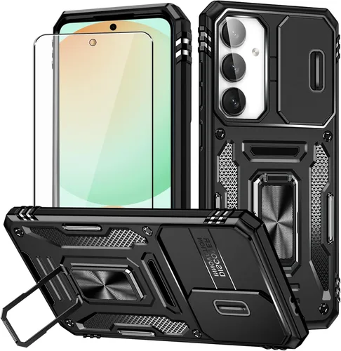 Vista 10 de Funda para Samsung S21 FE, Samsung Galaxy S21 FE y protector de pantalla, a prueba de golpes, transparente, delgada, suave, de silicona TPU