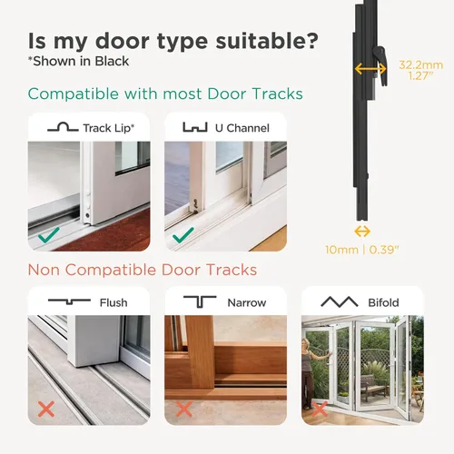 Vista 4 de Hakuna Pets V2 Panel de Inserción de Pantalla para Puerta de Mascotas de Patio, para Puertas Corredizas, Se Ajusta a la Vía de la Puerta con Altura