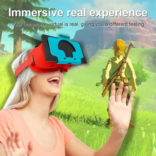 Vista 6 de VR Headset - Designed for Nintendo Switch LCDOLED, VR Glasses with Adjustable HD Lens, Compatible with Virtual Reality Gaming Experience(Blue and