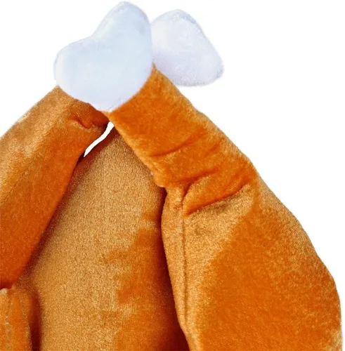 Vista 3 de BinaryABC Thanksgiving Plush Turkey Hat,Roasted Turkey Hats,Thanksgiving Day Costume Party Accessory (Brown)