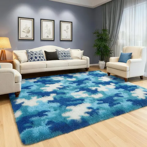 Vista 33 de AROGAN Alfombras suaves de 2 x 4 pies para dormitorio, alfombra mullida de felpa, alfombra peluda que no desprende para guardería, habitación