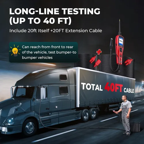 Vista 5 de Autel Probador de circuitos 2026, probador de circuitos automotrices PowerScan PS100, buscador de circuitos eléctrico corto abierto de 12-24V
