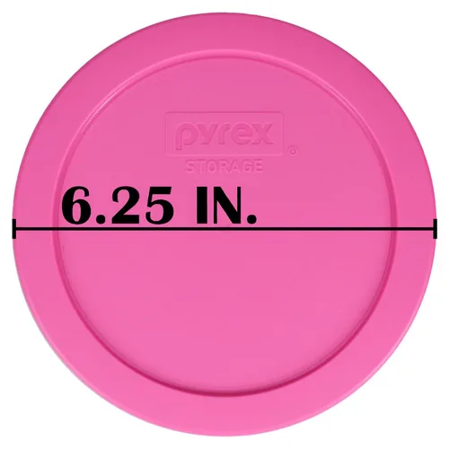Vista 5 de Pyrex 7201-PC Tapa de almacenamiento redonda de 4 tazas para tazones de vidrio (1, rosa frambuesa)