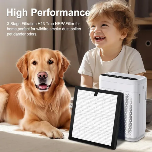 Vista 6 de Filtro de repuesto F1 compatible con AME=EU F1 Air Pu-rifier, purificador de filtro de aire de doble cara para habitación grande del hogar, H13 True
