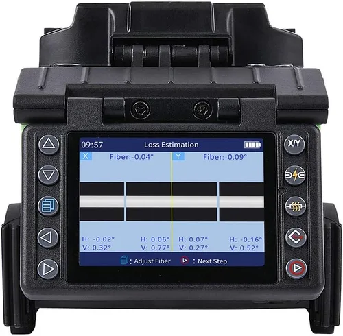 Vista 4 de ORIENTEK T44 Fusion Splicer fusionadora fibra óptica soudeuse fibra óptica FTTH Máquina empalmadora óptica + VFL FEDEX/UPS/DHL