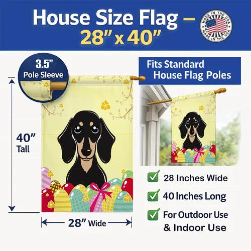 Vista 692 de Caroline's Treasures BB1923GF Bandera decorativa para jardín con diseño de Border Collie, para caza de huevos de Pascua, para jardín, jardín, patio
