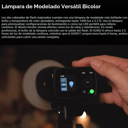 Vista 6 de Godox Flash de bolsillo AD200 Pro II con disparador de flash X3C
