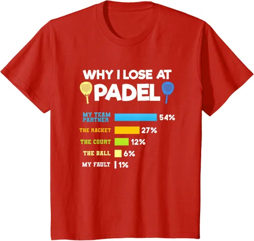Vista 3 de Camiseta Why I Lose At Padel Answers Not My Fault