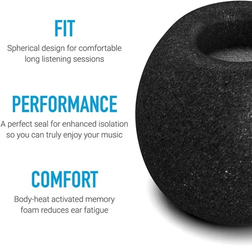 Vista 2 de Comply SmartCore Audio Pro Premium - Puntas de espuma viscoelástica con protector de sudor, se adapta a la mayoría de los auriculares, se adapta a