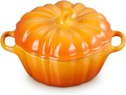 Vista 9 de Le Creuset Mini Cocotte de calabaza figurativa de gres, 12 oz., alcachofa