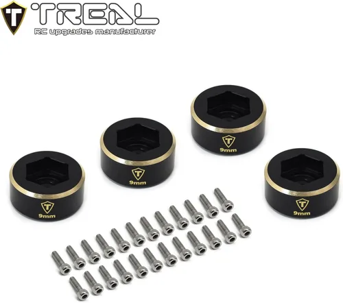 Vista 2 de TREAL 1.9 Bujes de rueda de latón pesos 0.354 in/0.472 in/0.591 in/0.709 in adaptadores anchos compatibles con 1/10 RC Crawlers (0.354 in)