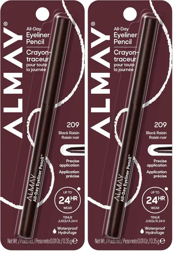 Vista 21 de Almay Lápiz delineador de ojos todo el día, 205 negro, 0.01 oz