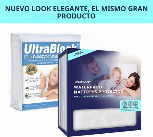 Vista 2 de Protector de colchón impermeable UltraPlush Premium – Funda muy suave y silenciosa, otro, Completo