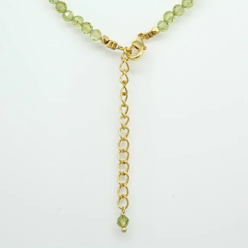 Vista 10 de Gempires - Collar de cuentas de piedras naturales hechas a mano, joyería de cristal hipoalergénica de 20 pulgadas, chapado en oro, joyería de moda