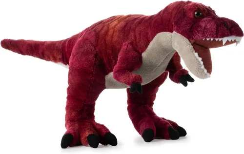 Vista 2 de The Petting Zoo Peluche de dinosaurio T-Rex, regalo para niños, animales de dinosaurio, juguete de peluche de dinosaurio T-Rex rojo de 15 pulgadas