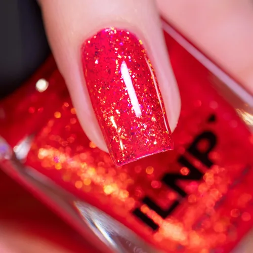 Vista 2 de ILNP Ariel - Esmalte de uñas Vivid Lobster Red Shimmer