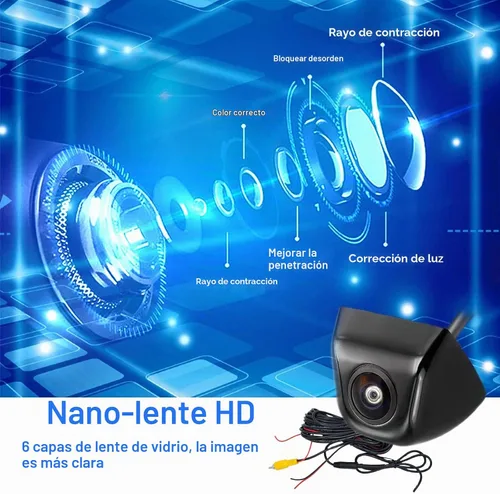 Vista 5 de jeseny Paquete de 1 cámara de respaldo HD para automóvil, IP69, impermeable, visión nocturna, retrovisor, retrovisor, retrovisor, 170°, ajustable