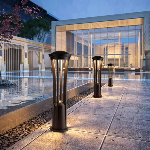 Vista 5 de Luces de poste al aire libre, lámpara de pie impermeable al aire libre, lámpara de césped LED, decoración de jardín comunitario, lámpara de paisaje