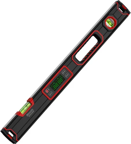 Vista 8 de Mecurate Nivel digital de 10 pulgadas, buscador de ángulo electrónico portátil con pantalla retroiluminada, precisión de ± 0.1°, base magnética, 4