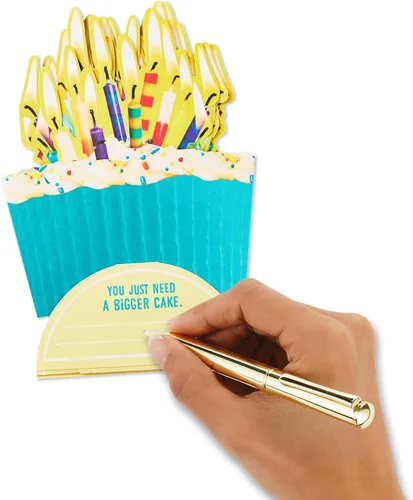 Vista 6 de Hallmark Paper Wonder Shoebox - Divertida tarjeta desplegable para cumpleaños (cupcake, Not That Old)
