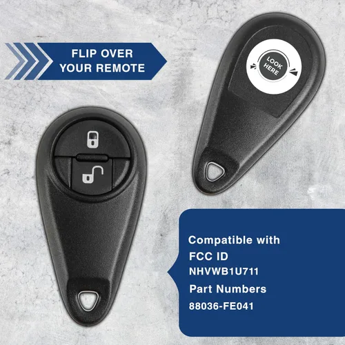Vista 6 de KeylessOption repuesto de llavero control remoto de automóvil para NHVWB1U711