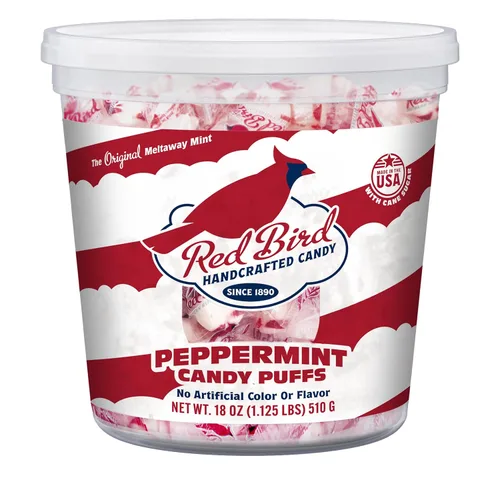 Vista 11 de Red Bird Caramelo de menta suave, envuelto individualmente, mentas de aliento sin gluten, bolsa de 10 onzas Color actual