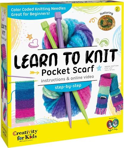 Vista 7 de Creativity for Kids Kit de telar de punto rápido Aprende a tejer un sombrero colorido o funda con un telar fácil Relajante manualidades