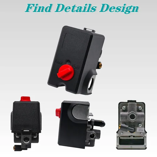 Vista 3 de Interruptor de presión mejorado, reemplazo para Condor MDR 11/11 EA, 26 amperios 120-155 PSI 120/240 voltios