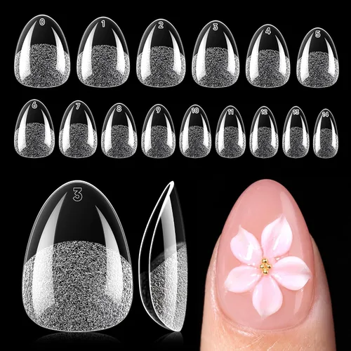 Vista 13 de UNA GELLA Puntas de uñas de gel cortas ovaladas, 150