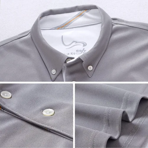 Vista 4 de EAGEGOF Polo de golf para hombre, manga corta, para deportes, ocio, suave, para adultos, para deportes al aire libre
