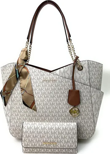 Vista 5 de Michael Kors Jet Set - Cartera de viaje con cadena grande para el hombro