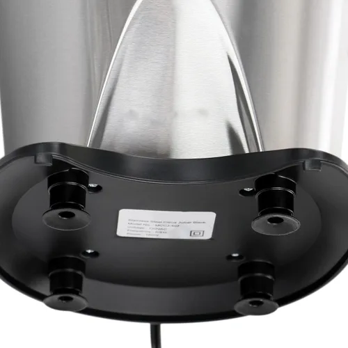 Vista 5 de Exprimidor eléctrico de cítricos de acero inoxidable, extractor motorizado de prensa de jugo con mango, máquina exprimidora de limón y naranja